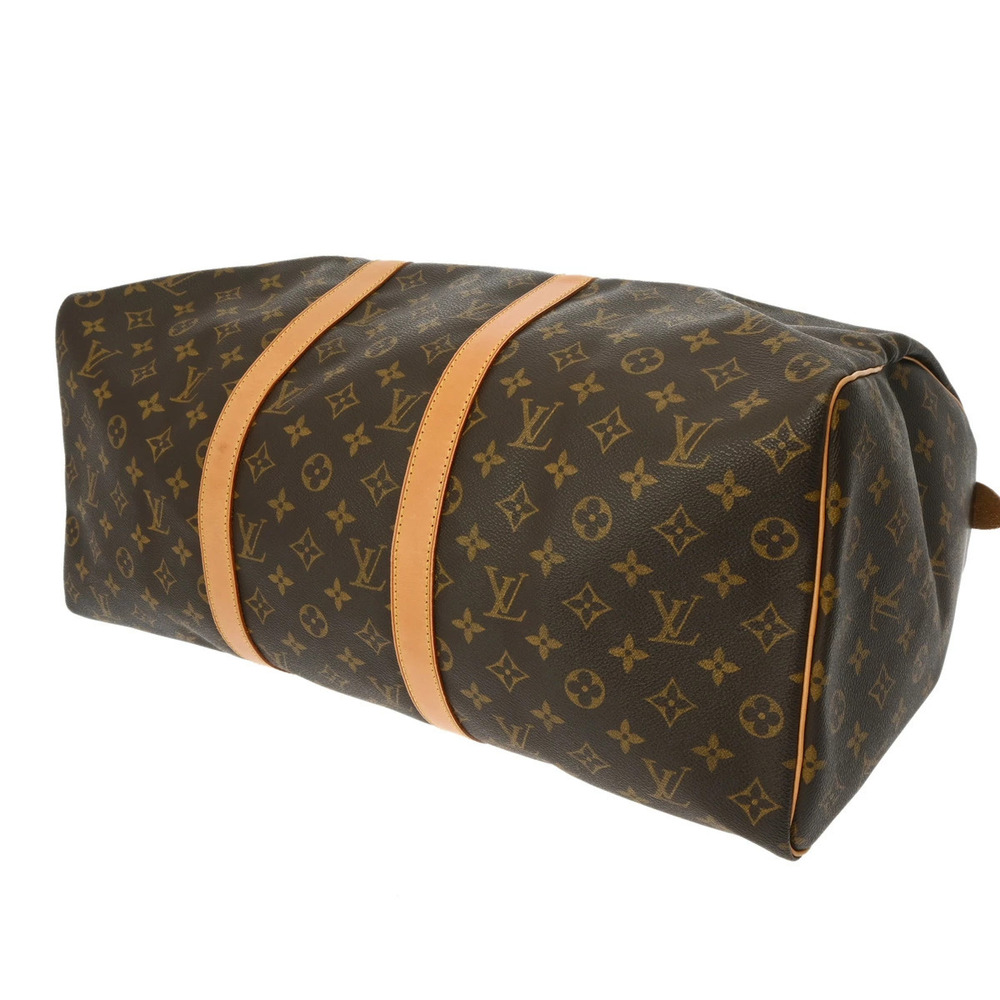 LOUIS VUITTON Monogram Keepall Brown Canvas Boston Bag - Picture 5 of 11
